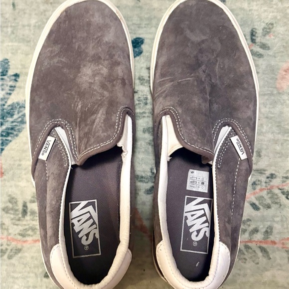 Vans Other - Rare Vans Charcoal Suede Slip-On Loafers